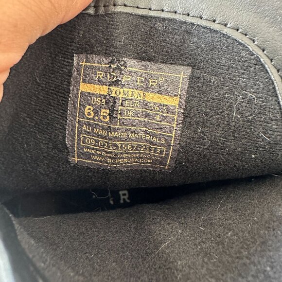 ROPER Women's Black Western Faux Leather Cowboy Boots With Stitching Design 6.5 - Picture 9 of 10